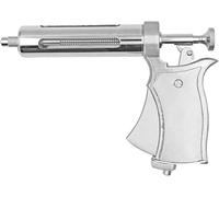 Continuous Livestock Syringe, Semi Automatic Stainless Steel Vaccination Gun, Adjustable Injector for Horse Sheep Cattle Pig Farm Use