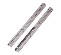 Continuous Piano Hinge, Continuous Piano Hinges with Hole 2 Pcs Iron 20x2cm Silver Bronze Gold for Cabinet Door(Silver)
