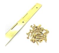 Continuous Piano Hinge Electro Brass 1 Metre Length - Cabinet Door Storage Box Lid