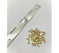 Continuous Piano Hinge Nickel Plated with Screws 1 Metre x 32mm
