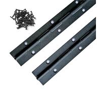 Continuous Piano Hinges with Hole, 2PCS 8 10 12 16 20 24 Inch Heavy Duty 304 Stainless Steel Hinge 270 Degree Long Cabinet Cupboard Furniture(Black,12 Inch)