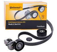 Multi-ribbed V-belt kit incl. tensioner pulley 6PK1613K1 CONTINENTAL CTAM for VW