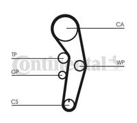 ContiTech Timing Belt Kit Set - Part No: CT1090K2 - 117 Teeth - OE Quality