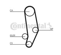 ContiTech Timing Belt Kit Set - Part No: CT704K2PRO - 119 Teeth - OE Quality