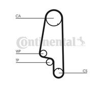 ContiTech Timing Belt Kit Set - Part No: CT846K1 - 135 Teeth - OE Quality