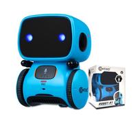 contixo R1 Learning Educational Kids Robot Toy| Talking Speech Recognition Recording and Voice Controlled Interactive Touch Sensor Smart Robotics with Singing, Dancing, Gift for Kids Age 3+ (Blue)