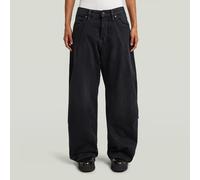 Contor Barrel Wide Pleat Jeans - worn in dark ocean - Women 25-30