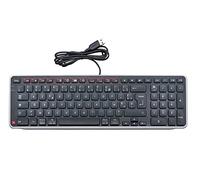 Contour Balance Keyboard | Clavier filaire avec cordon USB | Disposition française | Ultra-mince | Ergonomique | Pavé numérique + Touches multimédia | Domicile et bureau | Pour Windows et Mac