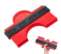 Contour Gauge 10 Inch with Lock, Measuring Shape Outline Angle, Scribe/Template/Profile Tool for Woodworking, Flooring, Tile Laying, Gift Ideas for Men Dad Husband Him Handyman(Red)