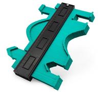 Contour Gauge Green Profile Tool 10 Inch/25cm - Extra Wide Profile Duplicator with 7.2cm Deep Teeth for Perfect Flooring Fit and Plumbing Pipes - ABS Measuring Tool - Tools for Men
