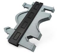 Contour Gauge Grey Profile Tool 10 Inch/25cm - Extra Wide Profile Duplicator with 7.2cm Deep Teeth for Perfect Flooring Fit and Plumbing Pipes - ABS Measuring Tool - Tools for Men