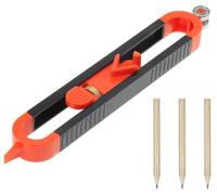 Contour Gauge, Profile Tool, Contour Gauge Profile Tool, Precision Woodworking Scribe with 3 Pencil, for Floor, Carpet, Tile Laying