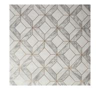 Contour Grey/White Marble Marquetry Washable Paste the Wall Wallpaper