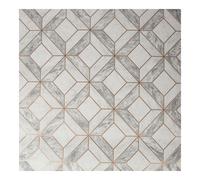 Contour Grey/White Marble Marquetry Washable Paste the Wall Wallpaper