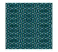Contour Hexagon Lattice Teal Wallpaper