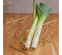 Contour Matte Gold Storage Basket | Vertex