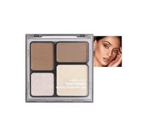 Contour Palette, 4 Shades Highlight & Contour Face Bronzer Sculpting Powder Palette, Smooth Blendable Long-Lasting & Smudge-Proof Shimmering Matte Highlighter Face Makeup Palettes