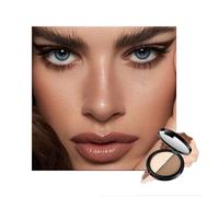 Contour Palette Make Up Powder with Mirror, 2-in-1 Matte Highlighter & Contour Bronzer Natural Look Long-Lasting Sweat-Resistant, Matte Powder Makeup for Women & Girls