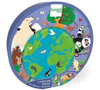 Contour Puzzle for Kids, Mini Shape Puzzle World, 45 Pieces