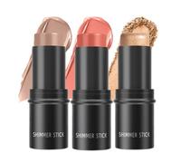 Contour Stick Set, Cream Highlighter Blush Sticks for Face Sculpting，#1 | Smooth Buildable Cream, Waterproof, Multi-Use Ch ye/Lip, Portable Twist-Up Tube, Fit All Skin Tones, Natural Light Shadow