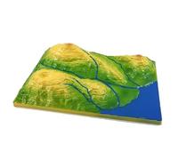 Contour Topographic Map Interpretation Model, 3D Plate Tectonics Model, Geological Structure and Surface Morphology, Geography Teaching Instruments Aids, for Geological Science Teaching.