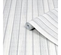 Contour White Panelled Smooth Wallpaper