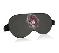 Contoured Eye Mask High Resilience Inner Filling Office Rest | Occult Sacred Cat All Season Portable Eye Mask Soft Stuffed Cotton Filling Light Blocking Effect