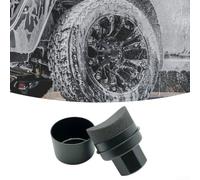 Contoured Tire Sponge Brush for Effective Polishing and Waxing on Both Curved and Flat Tire Geometries (Black radians hard)