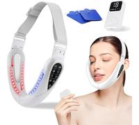 Contourflex 4-in-1 Massager for Face, Facial Sculpting Device, Tightens Jawline, Reduces Sagging Skin, Give You A Hydrated and Smooth Little V Face (White)