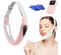 Contourflex 4-in-1 Massager for Face, Facial Sculpting Device, Tightens Jawline, Reduces Sagging Skin, Give You A Hydrated and Smooth Little V Face (Pink)