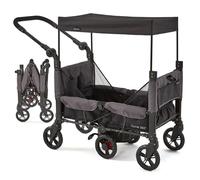 Contours Curve 360 Lightweight Double Baby Stroller Wagon for 2 Kids, Fits Infant Car Seats, Ultra Maneuverable, Easy in and Out for Toddlers with Deep Footwell, Storage Pockets and Adjustable Handle