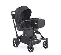 Contours Element Side-by-Side Convertible Toddler and Baby Stroller Single-to-Double, Reversible Seating Options, Infant Car Seat Compatible, Spacious Storage, UPF 50 Sun Canopy - Stealth Black