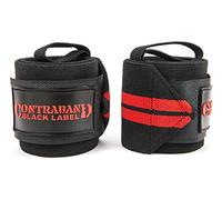 Contraband Black Label 1001 Weight Lifting Bracelets with Thumb Loops, 1 Pair - Competitive Quality Wrist Support, USPA Approved for Powerlifting, Bodybuilding, Strongman (11.5