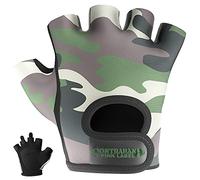 Contraband Pink Label 5217 Womens Design Series Camo Print Lifting Gloves (PAIR) - Lightweight Vegan Medium Padded Microfiber Amara Leather w/ Griplock Silicone (Green, Medium)