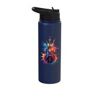 Contrabass Musician Orchestra String Instrument Double Bass Stainless Steel Insulated Water Bottle