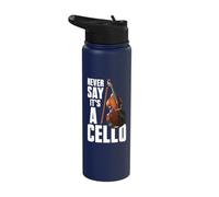 Contrabass Orchestra Jazz Instrument Never Say Double Bass Stainless Steel Insulated Water Bottle