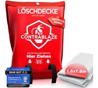 Contrablaze - Fire Blanket 1.6 x 1.8 m - Fire Blanket for Kitchen & Household - Fire Blanket for Emergencies, Fire Blanket EN Standard Certified, Emergency Blanket for Home and Car - Fire Blanket