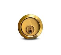 Contract 5 Pin Rim Cylinders, Brass | Pick Resistant, 5-Pin Tumbler, Includes Trim Ring, Easy Installation, Corrosion Resistant