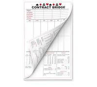 Contract Bridge Score Pads, 5.5 x 8.5 Inch, Paper Double Sided Print, 50 Sheets per Book - 100 usable Pages Each, for Home and Club Play (3)