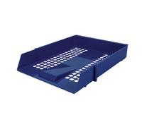 Contract Letter Tray Plastic Construction Mesh Design 275x61x350mm Blue WX10052A