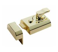Contract Rim Cylinder Nightlatch 60mm Electro Brassed Door Security Lock