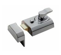 Contract Rim Cylinder Nightlatch 60mm Satin Chrome Door Security Lock