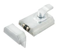 Contract Rim Cylinder Rollerbolt Nightlatch 60mm Polished Chrome Door Lock