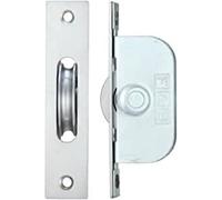 Contract Sash Pulley in Satin Chrome Plate Finish & Dimensions 118mm x 25mm x 35mm