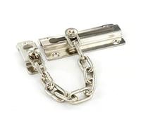 Contract Steel Non-Locking Sliding Door Chain, Satin Chrome | Corrosion-Resistant Finish, For Timber Doors, Surface-Mounted, Includes Wood Screws, Residential & Commercial