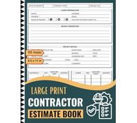 Contractor Estimate Book: Job Quote Record Book with Client Info, Dot Grid Pages for Site Measurements & Project Notes | Contractor Organizer
