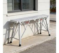 Contractor-Grade Portable Folding Scaffold Platform, 500LBS Heavy Duty Foldable Work Platform with Non-Slip Deck for On-Site Construction & Jobsite Repair