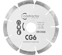 Contractor Mortar Raking Diamond Blade 115 x 22.23mm, 1 in a pack.