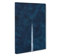 Contrails from the Airplane Canvas Print | Gallery Wrapped 30mm Frame Wall Art | 30x20 inches | Ready to Hang | Modern Vehicles Picture | Living Room Bedroom Lounge Office