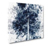 Contrails from the Airplane Watercolour Canvas Print | Gallery Wrapped 30mm Frame Wall Art | 20x20 inches | Ready to Hang | Modern Vehicles Picture | Living Room Bedroom Lounge Office